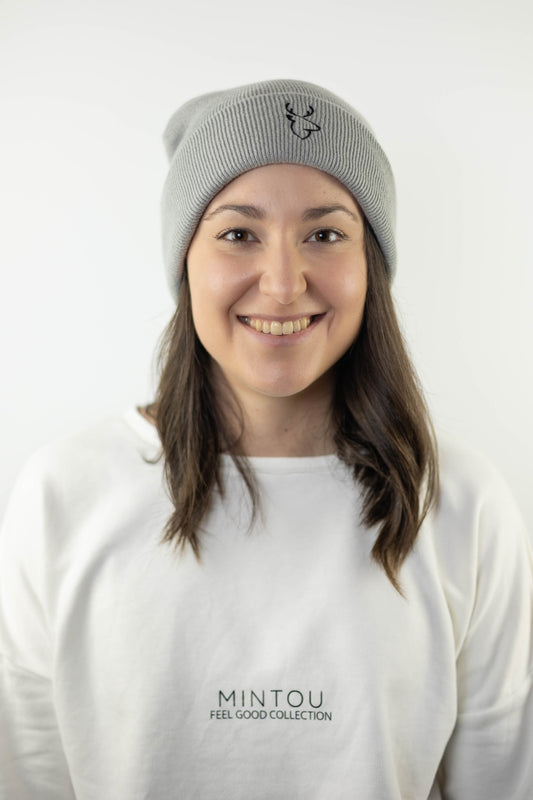 Beanie Hellgrau