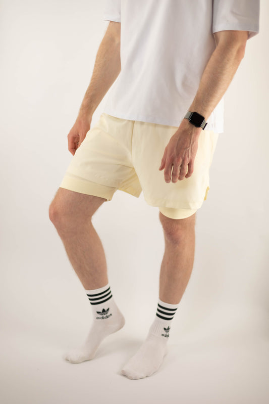 2-in-1 Shorts Beige