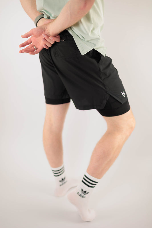2-in-1 Shorts Schwarz