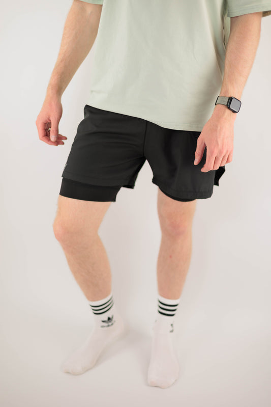 2-in-1 Shorts Schwarz